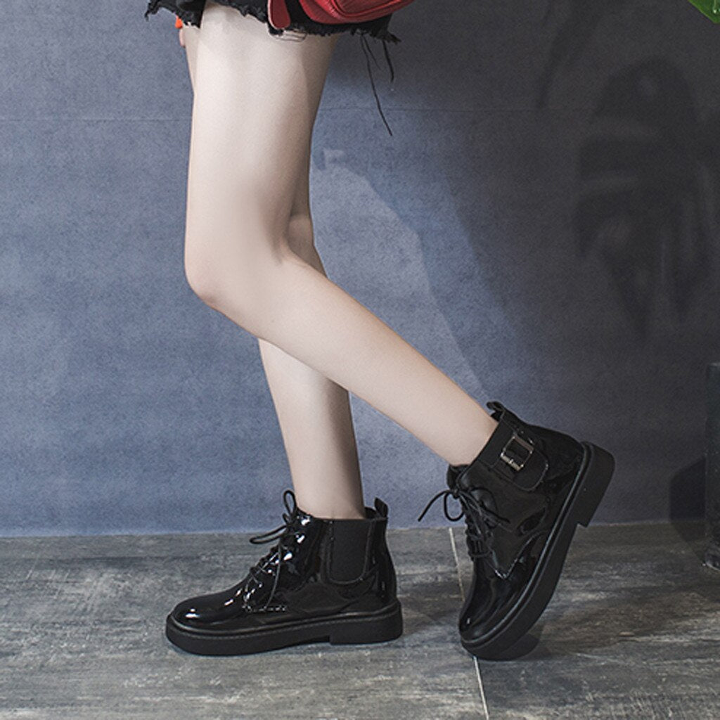 casual flat boots womens