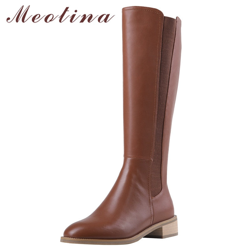 chunky heel riding boots