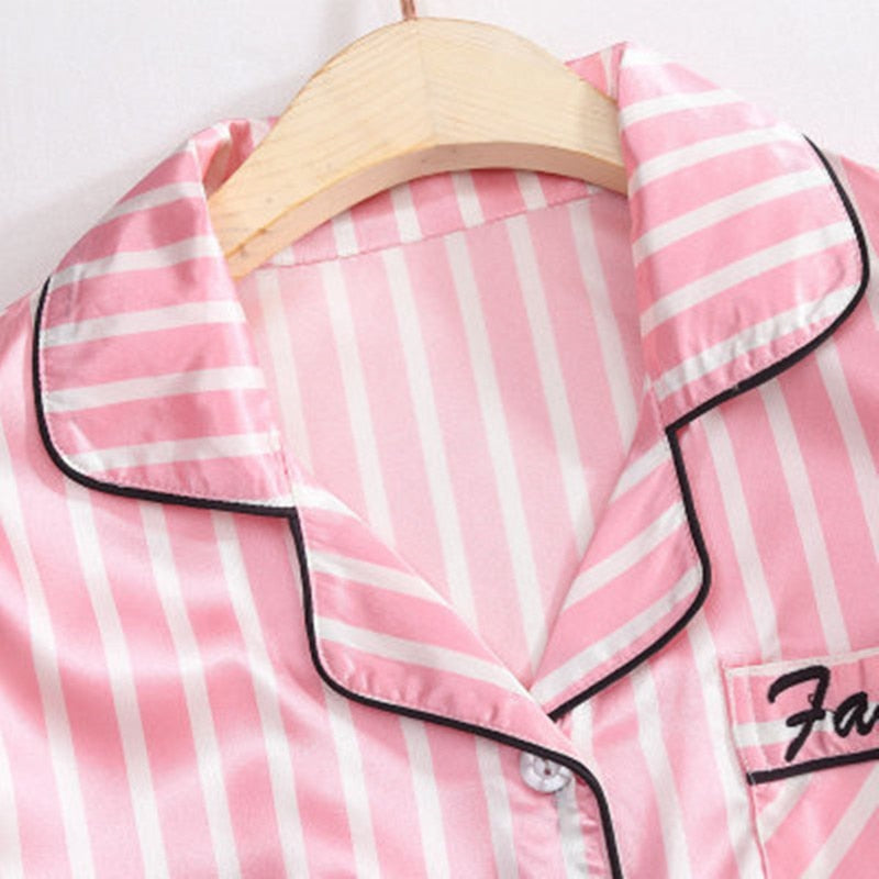 pink stripe pyjamas