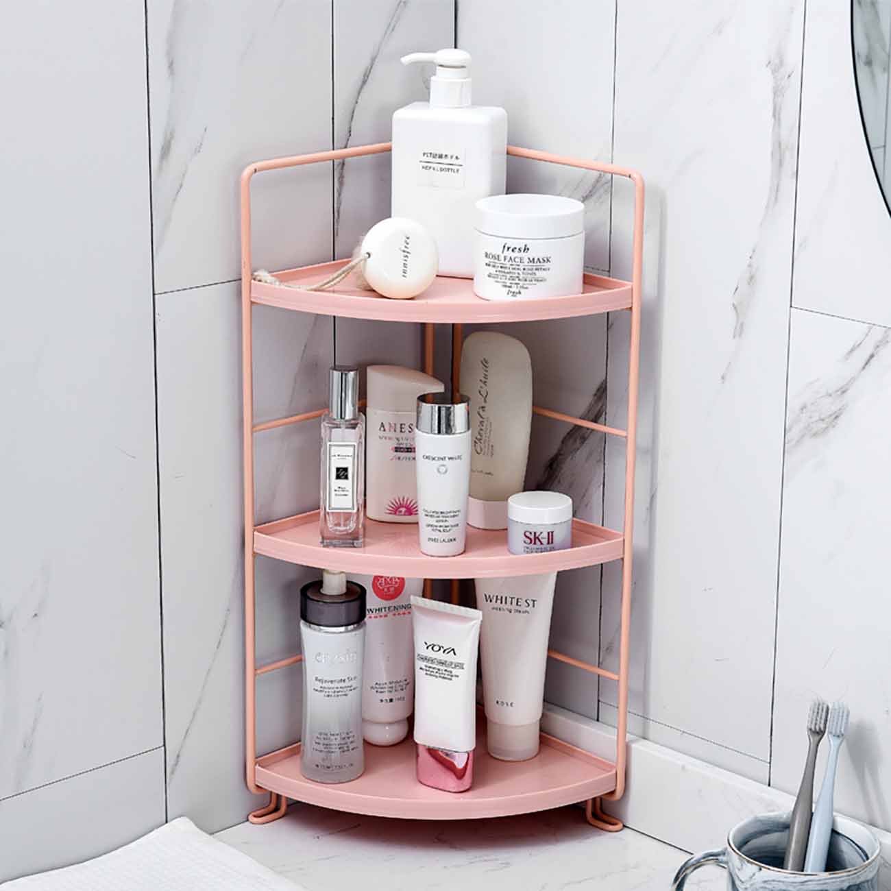 bathroom organizer shelf