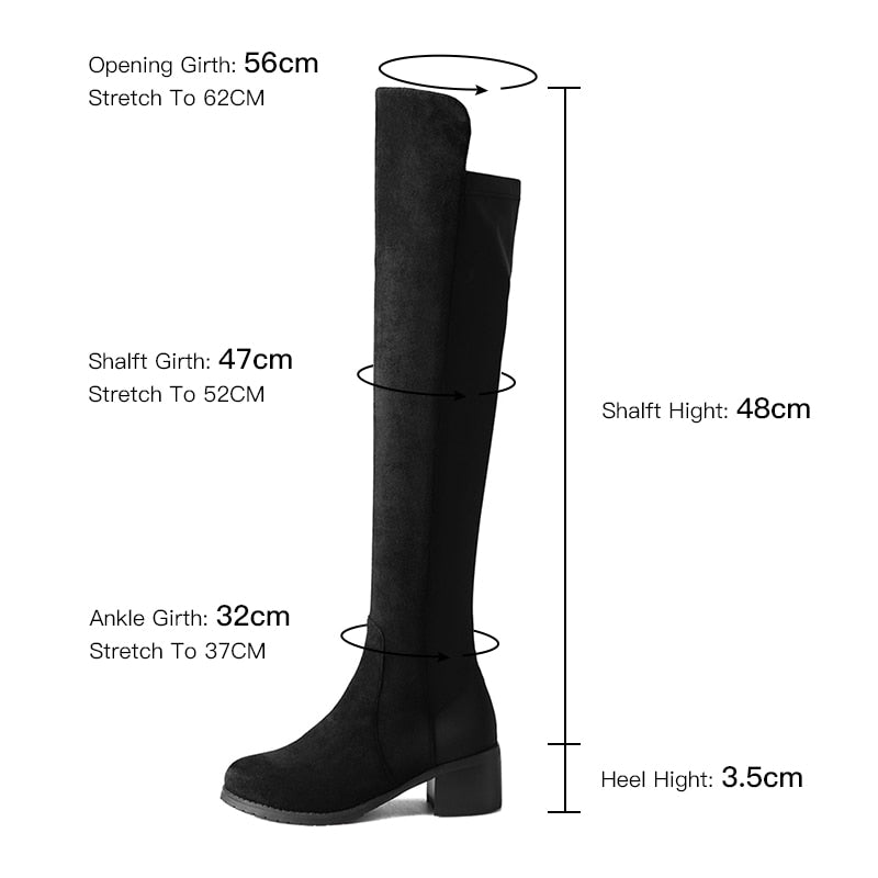 ladies black thigh high boots