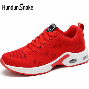 red mesh sport shoes