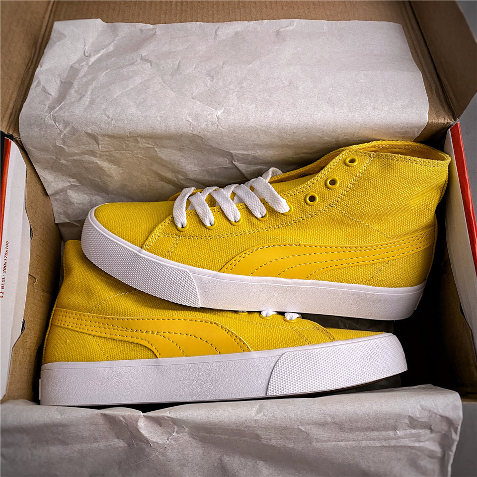 yellow casual shoes