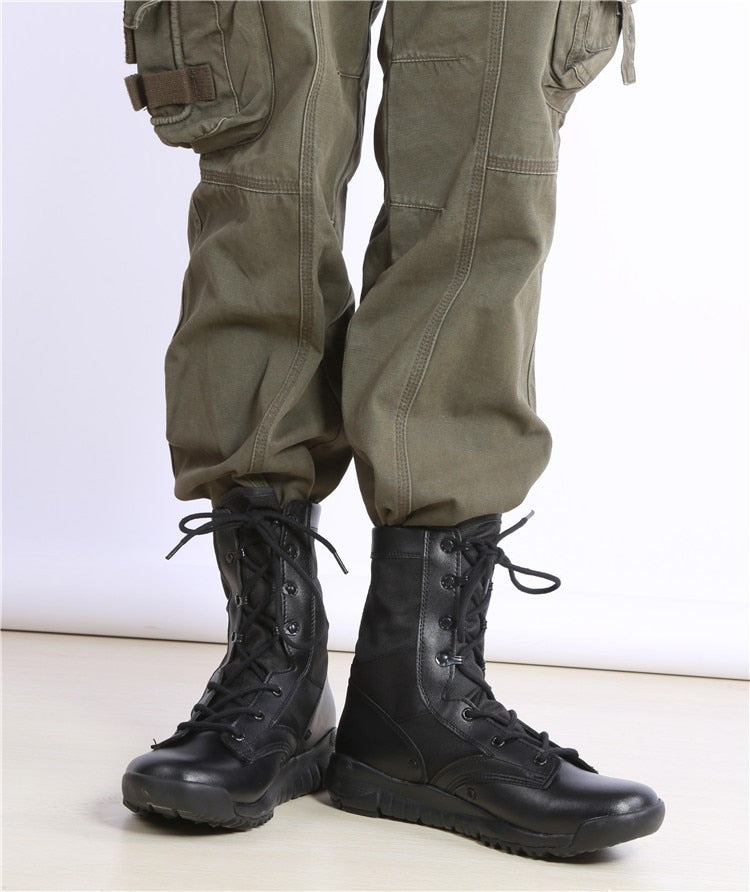 cargo pants and combat boots