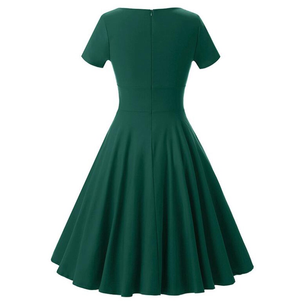 green rockabilly dress
