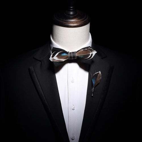The Asher- Feather Bow Tie – Jack and Miles