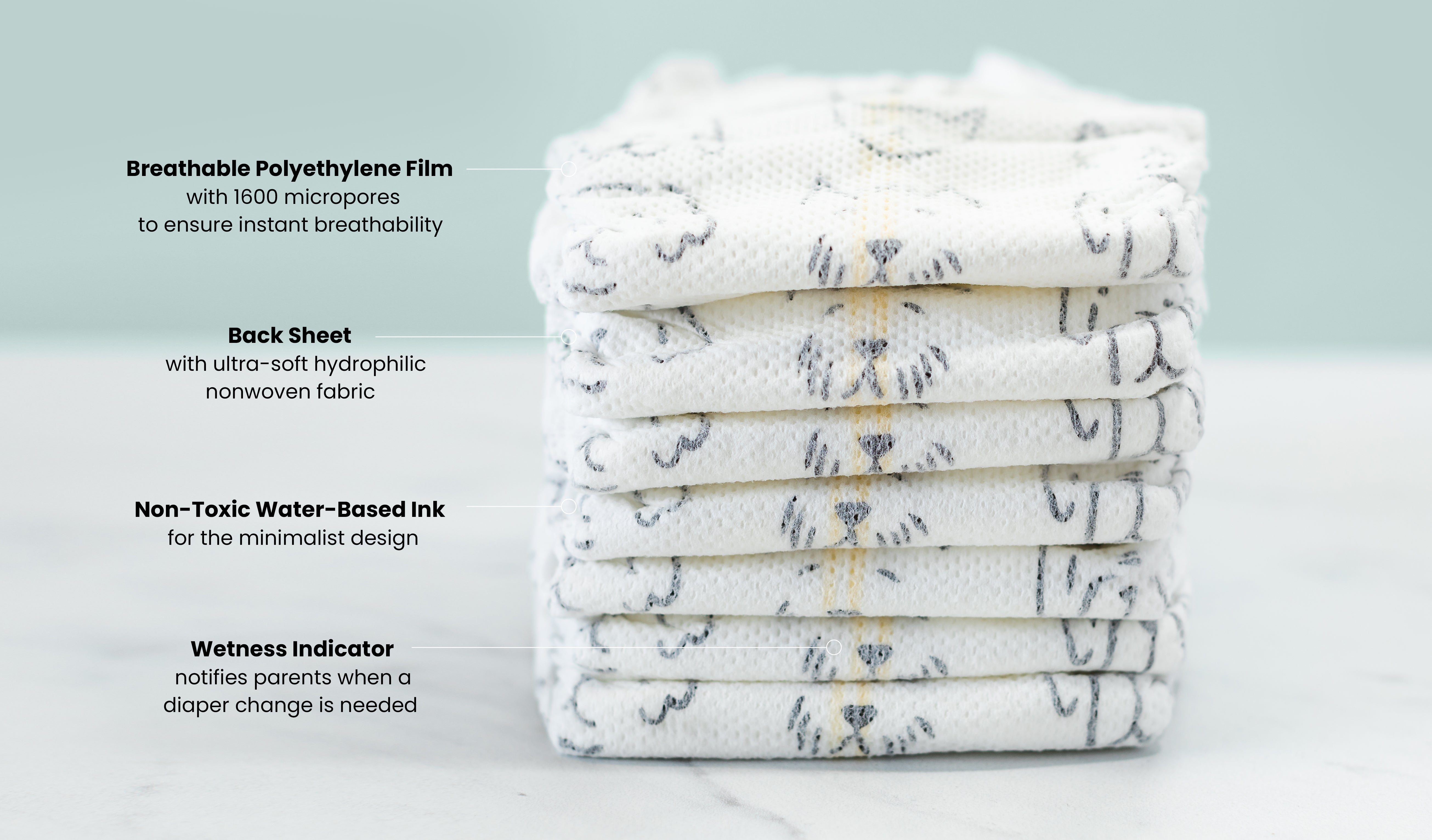 Most breathable diapers