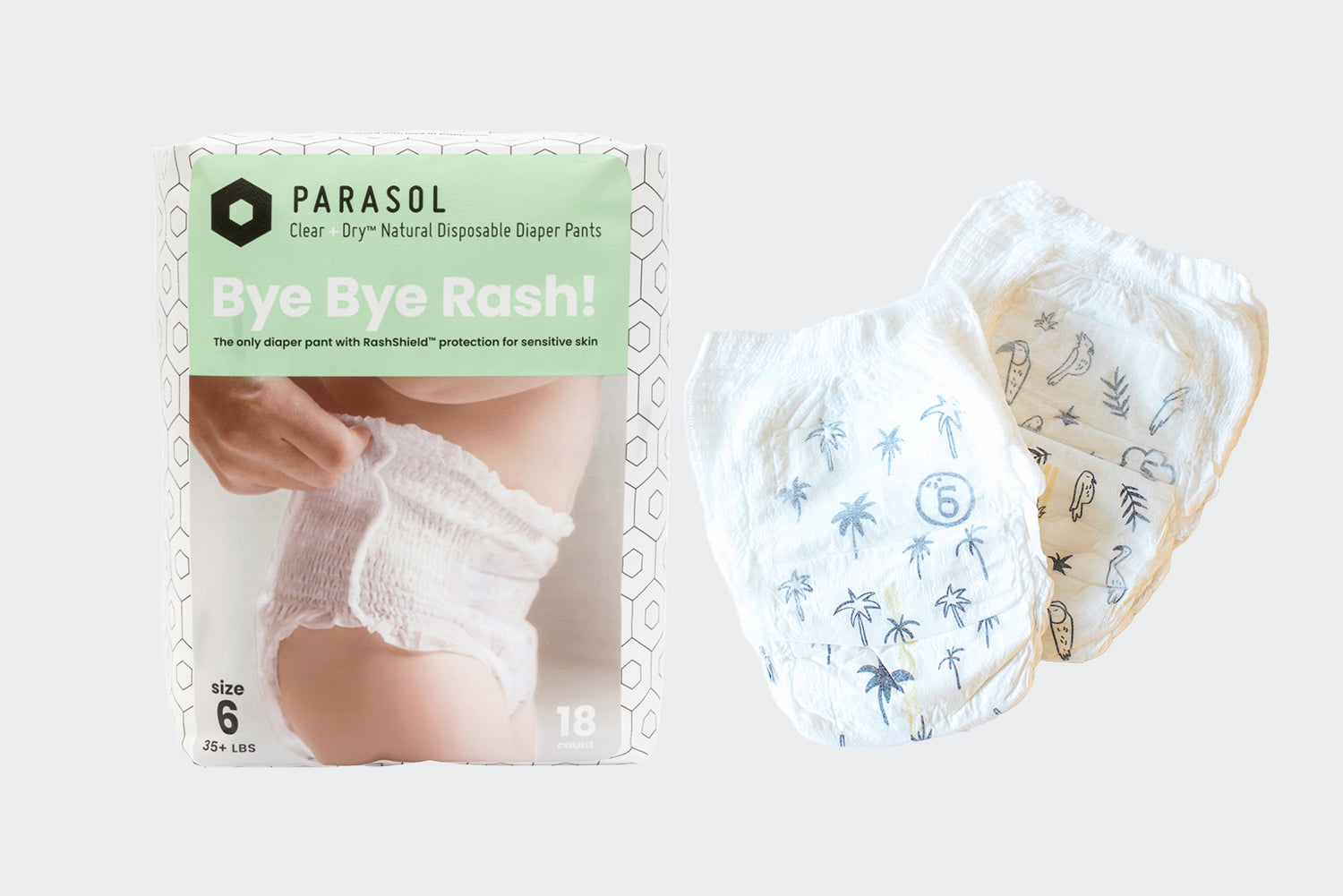 Clear Dry Natural Disposable Diaper Pants