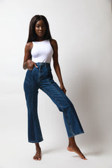 e.l.v. denim sustainable flare denim jeans