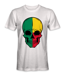 Benin country flag on a skull t-shirt