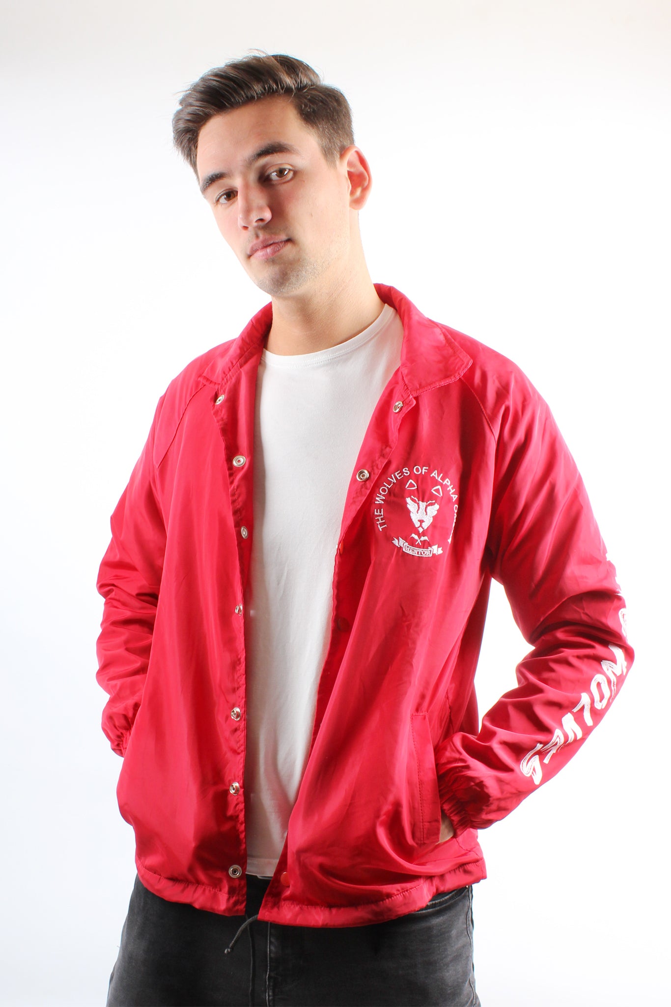 coach jacket red