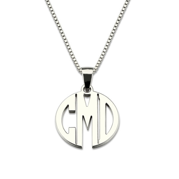 Men's 27.0mm Cushion-Shaped Monogram Pendant (3 Initials)