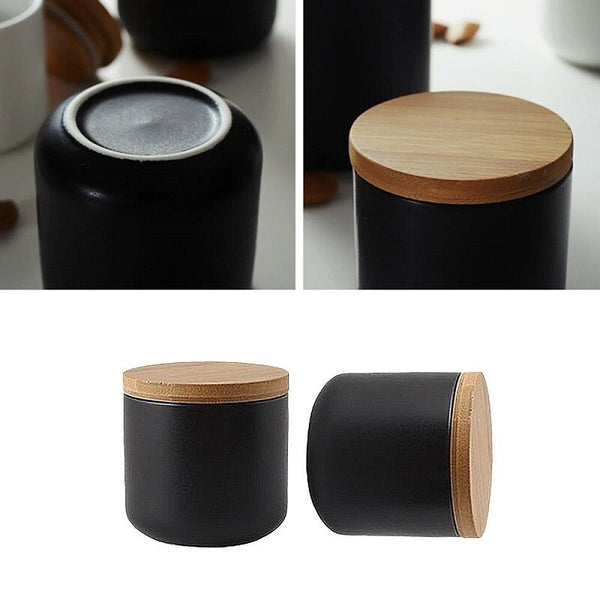 Hermetic ceramic coffee beans storage