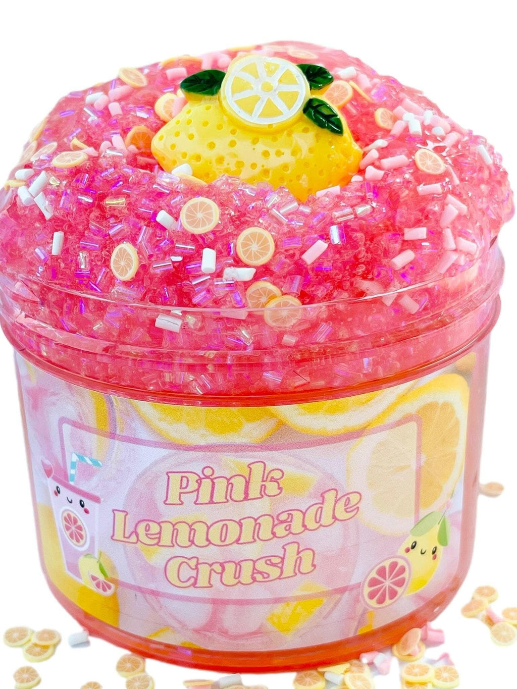 Pink Lemonade Crush Unscented Crunchy Bingsu Slime 