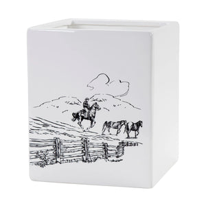 Ranch Life Ceramic Wastebasket - Frost Ranch Wear