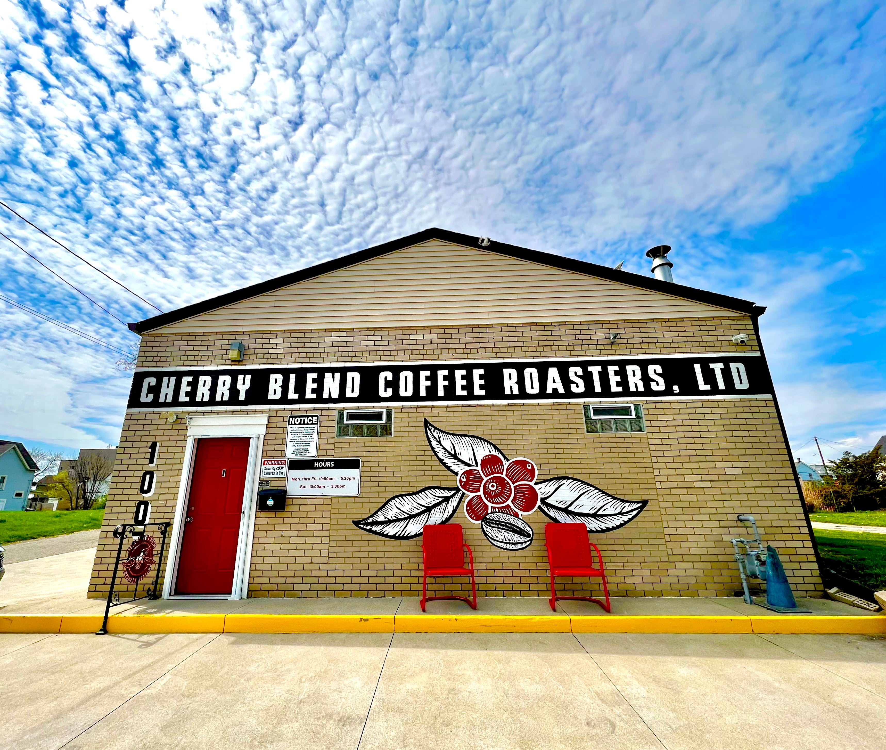 the Chgerry Blend Coffee Roasters building in Canton, Ohio