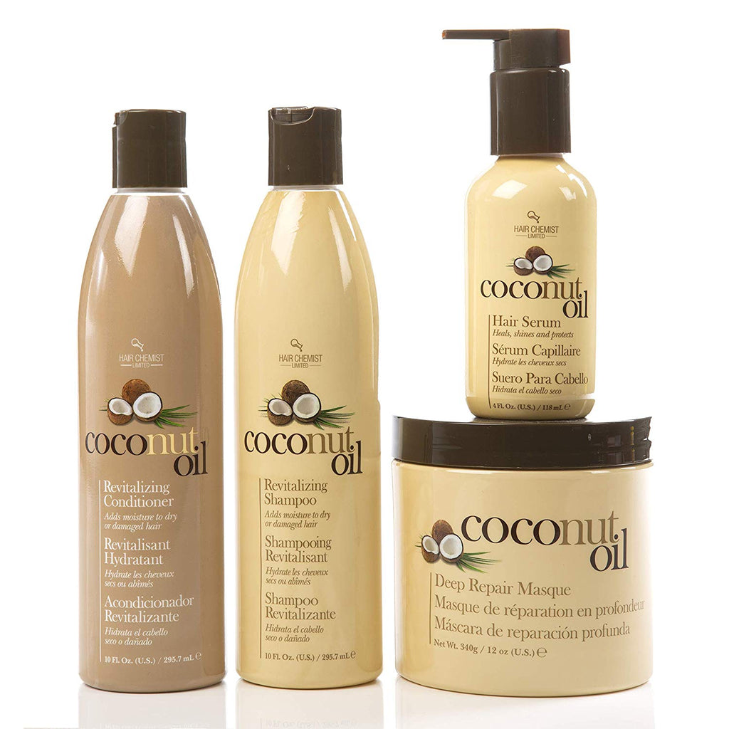 Hair Set - Oil 3-PC | Chemist Conditioner Hair Revitalizing Serum Coconut Chemist Care Hair Hair & Shampoo,