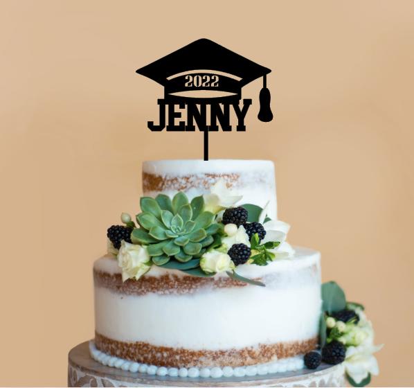 Personalized Graduation cake topper, Graduate celebration, Senior part ...