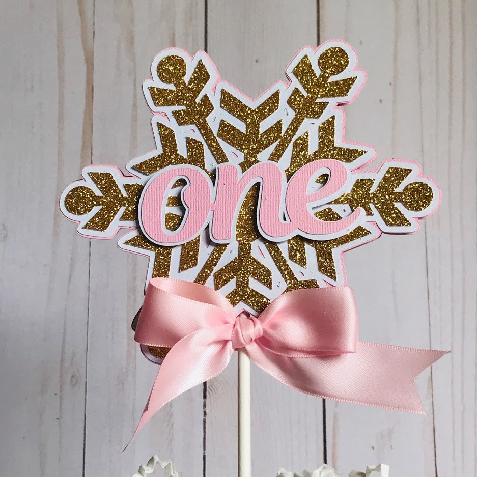 Download Winter Wonderland Birthday Pink And Gold Winter Onederland Cake Topper Personalized Cake Topper Snowflake Cake Topper Onederland Topper Party Supplies Party Decor Eco Mus Pl