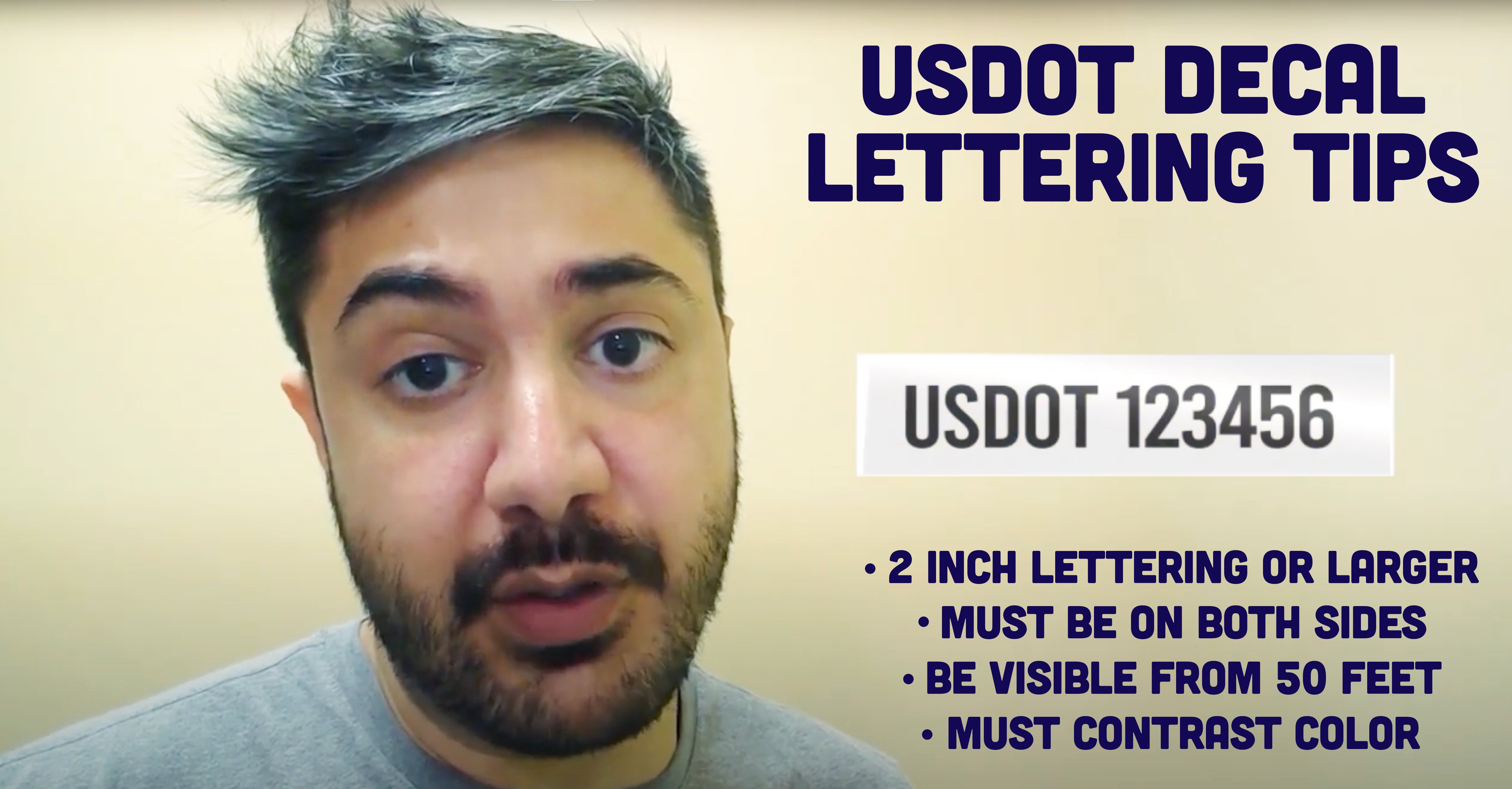 usdot decal lettering tips