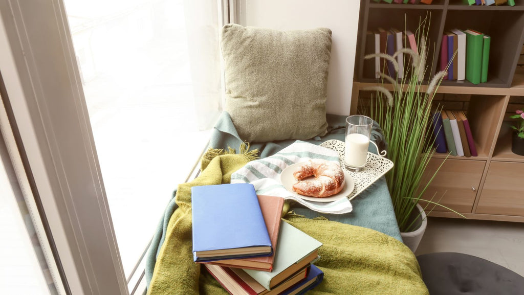 A charming built-in window seat design