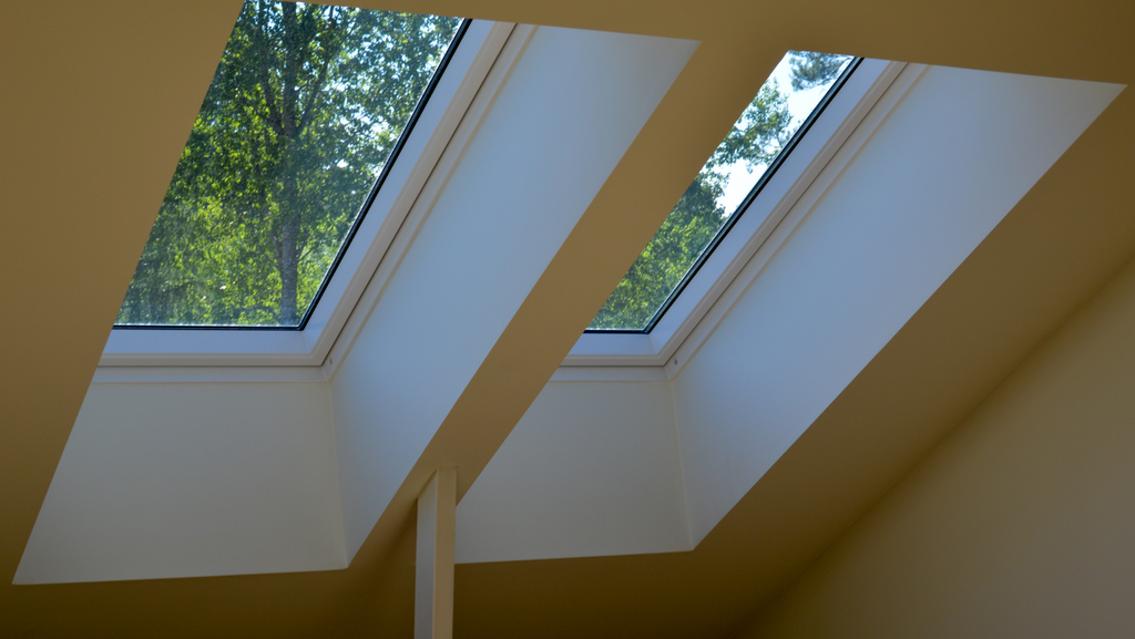 Two skylight windows