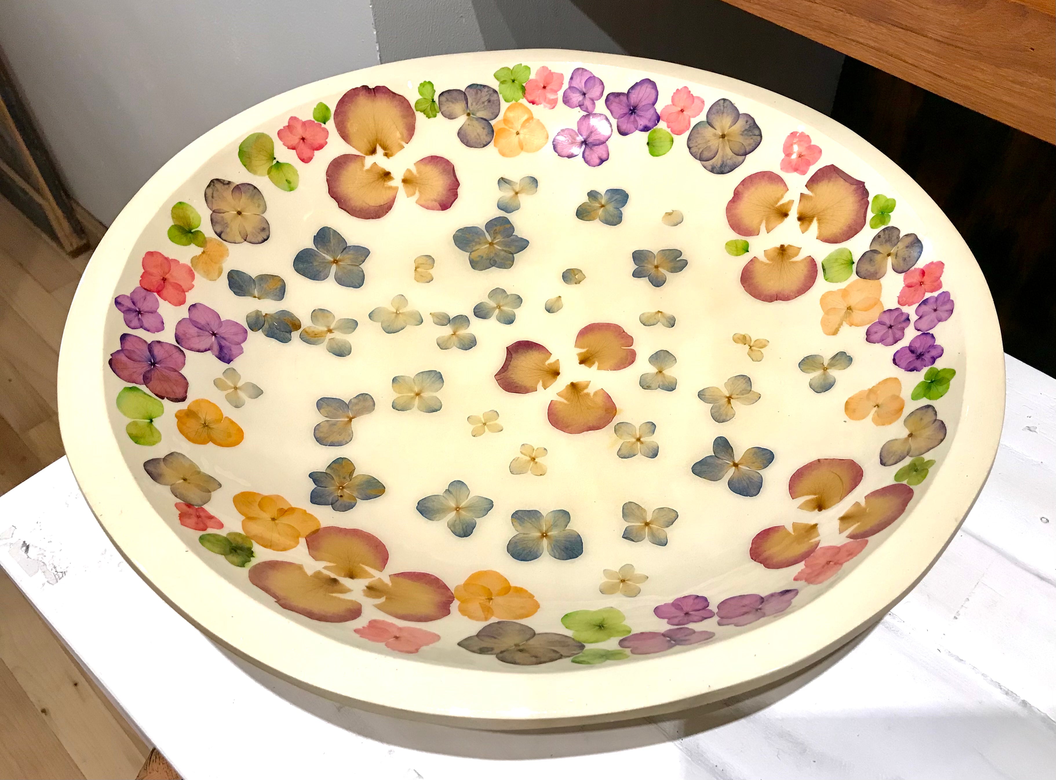 Round Bowl-Pressed Flowers