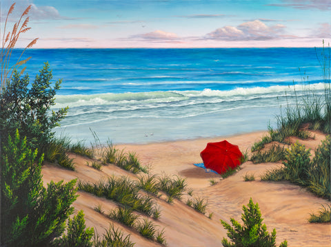 Crimson Umbrella by Kim Hight