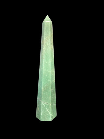 Green Aventurine Obelisk / Tower - 8 Inches Tall - Raven's Cauldron