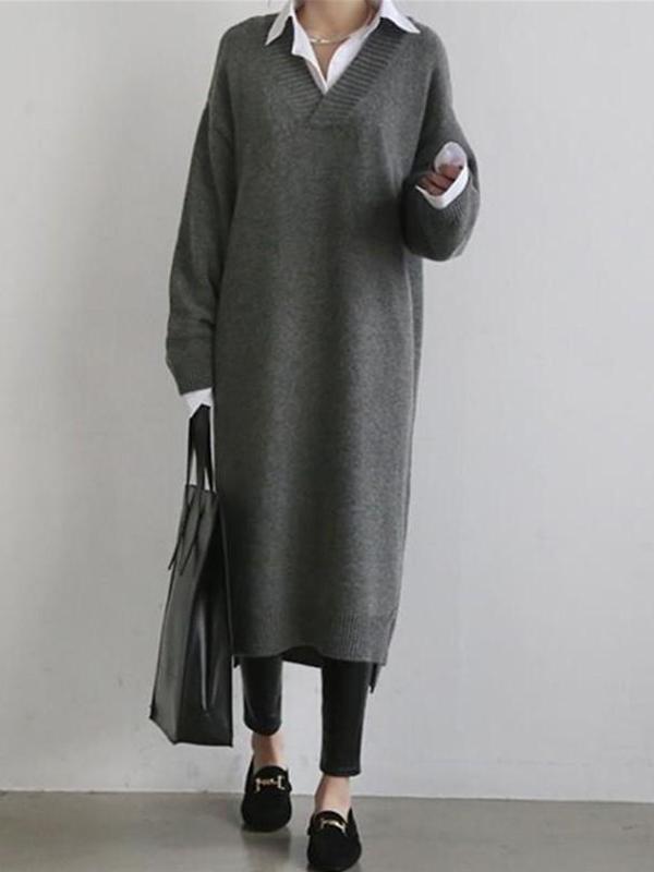 long sweater maxi dress