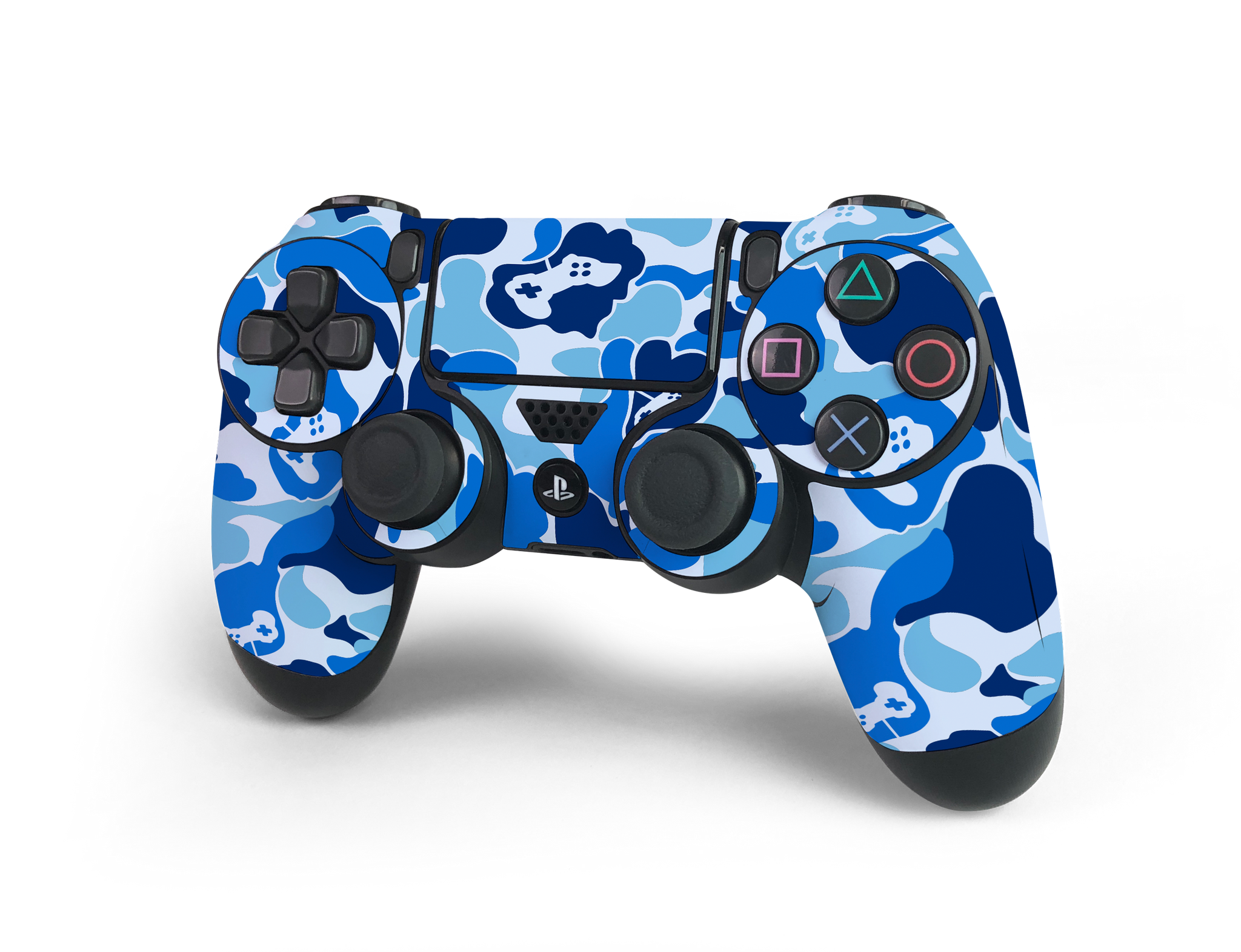 ps4 controller camouflage blue