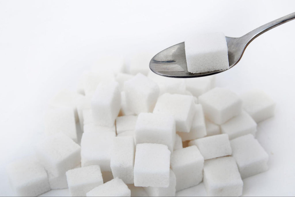 white sugar cubes