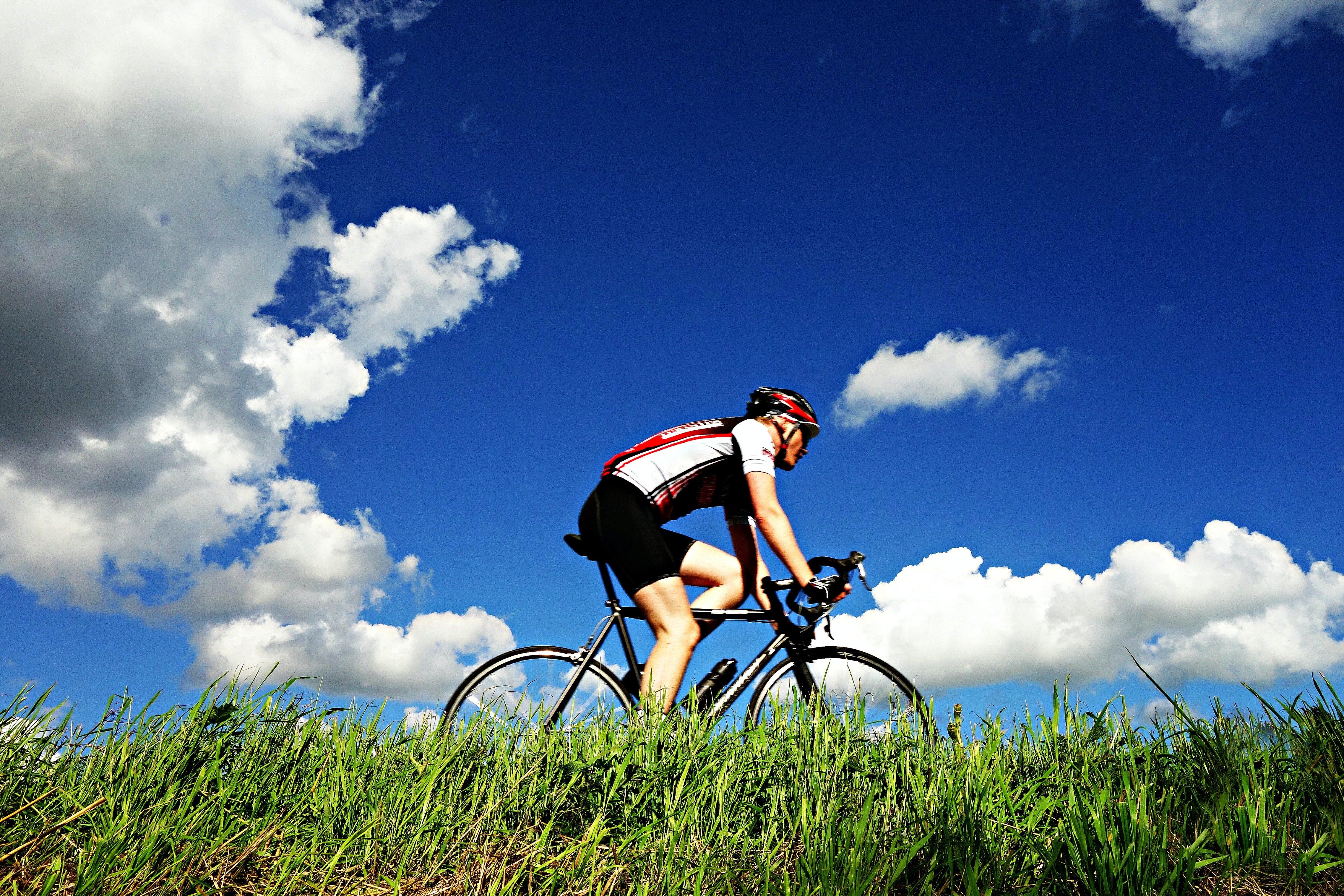 cyclist and nature