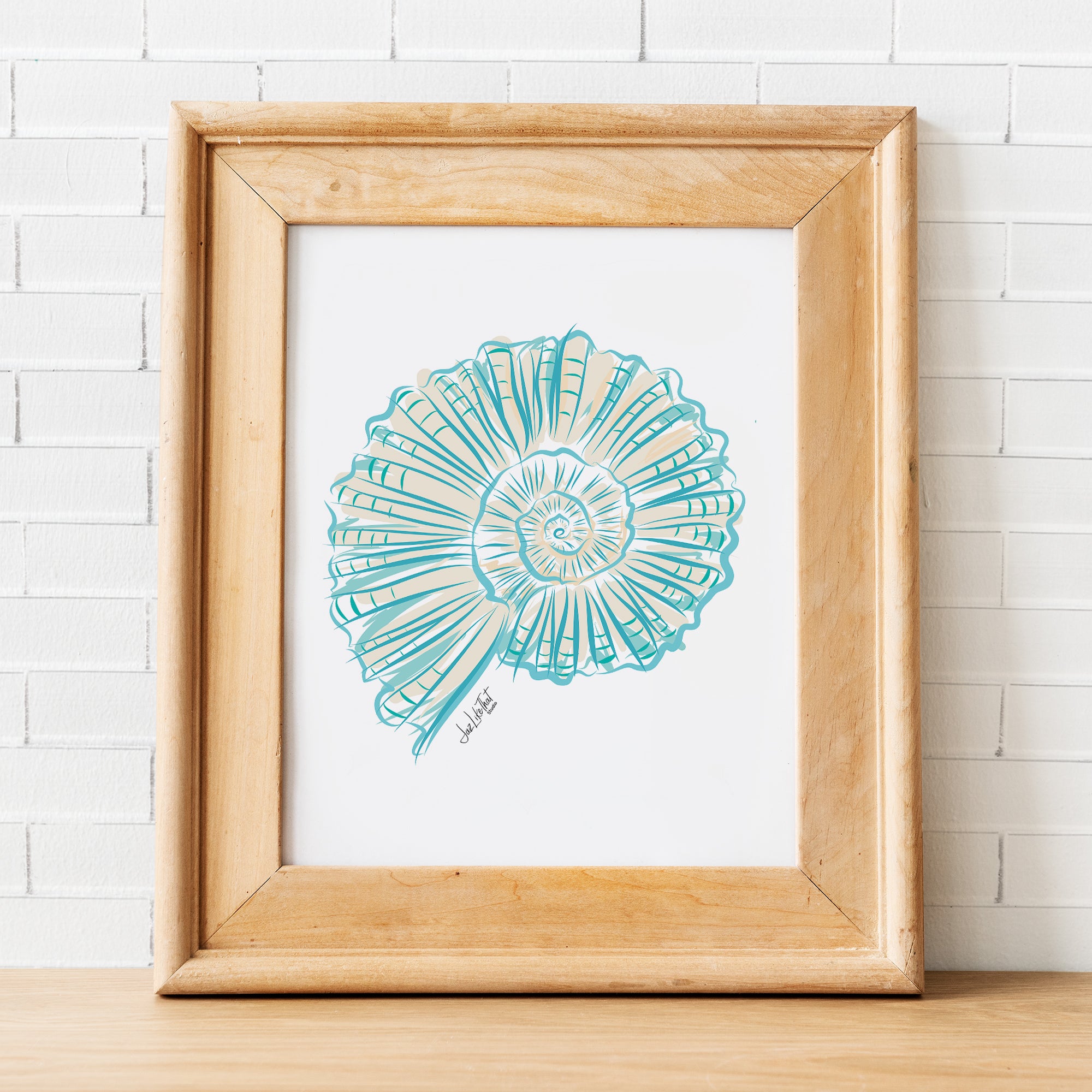 Nautilus Shell Scribbles Digital Download Seashell Calming Art Printa Jazlikethat Studio