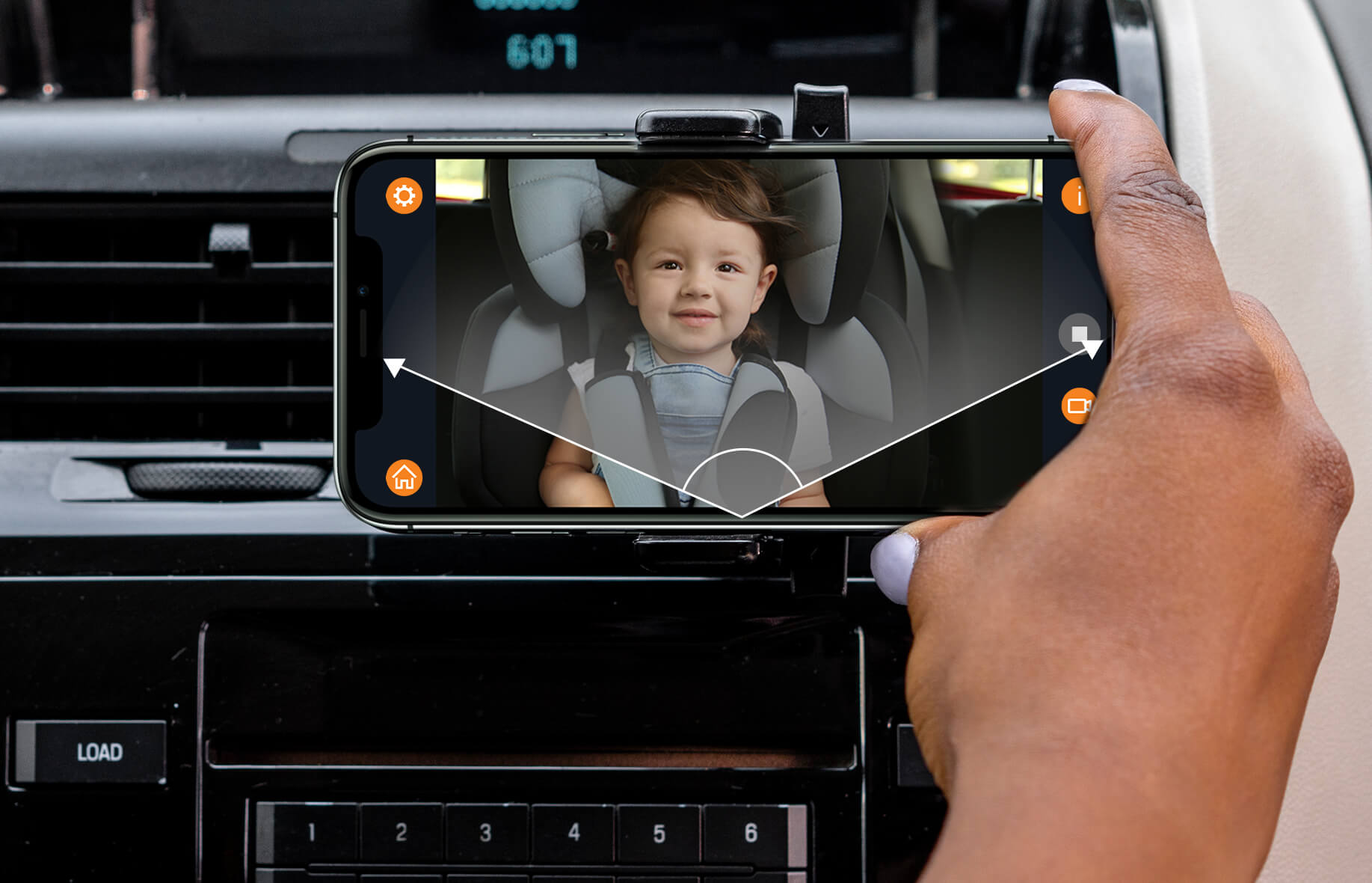 Baby Car Camera Easy Install: Plug-Play 360 Rotation Backseat Camera 2 Kids  Rear