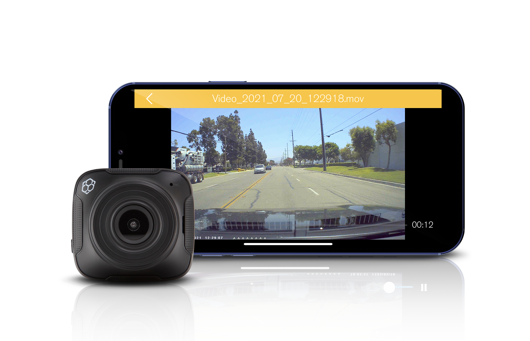 YADA Roadcam, 1080P Full-HD Dash Cam, 110° Wide Angle Lens, 2.4 LCD  Display Monitor, G-Sensor Activated 24-Hour Park & Record, Automatic Loop  Recording, Black 