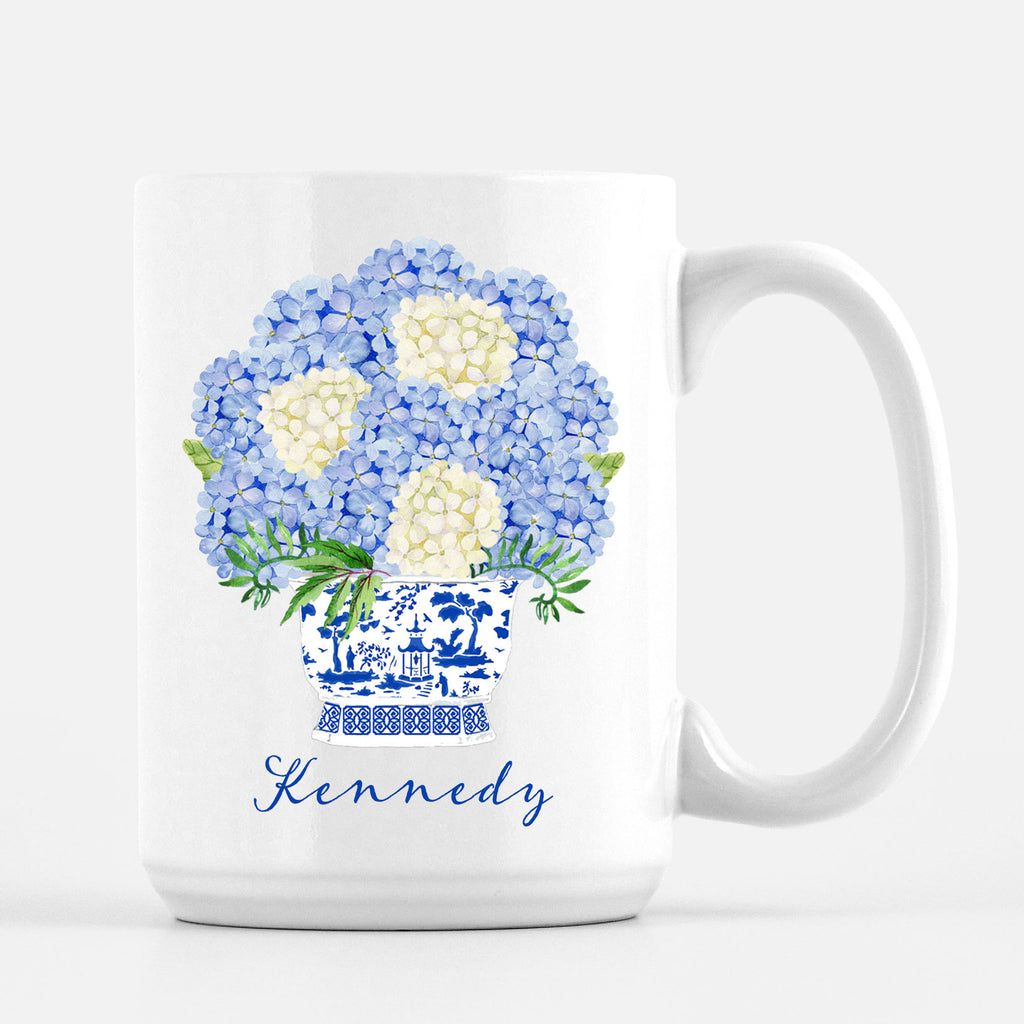 Blue Hydrangea Bouquet Mug
