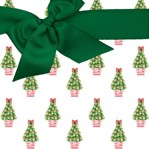 Green Christmas Tree Wrapping Paper Roll, Unique Holiday Gift Wrap