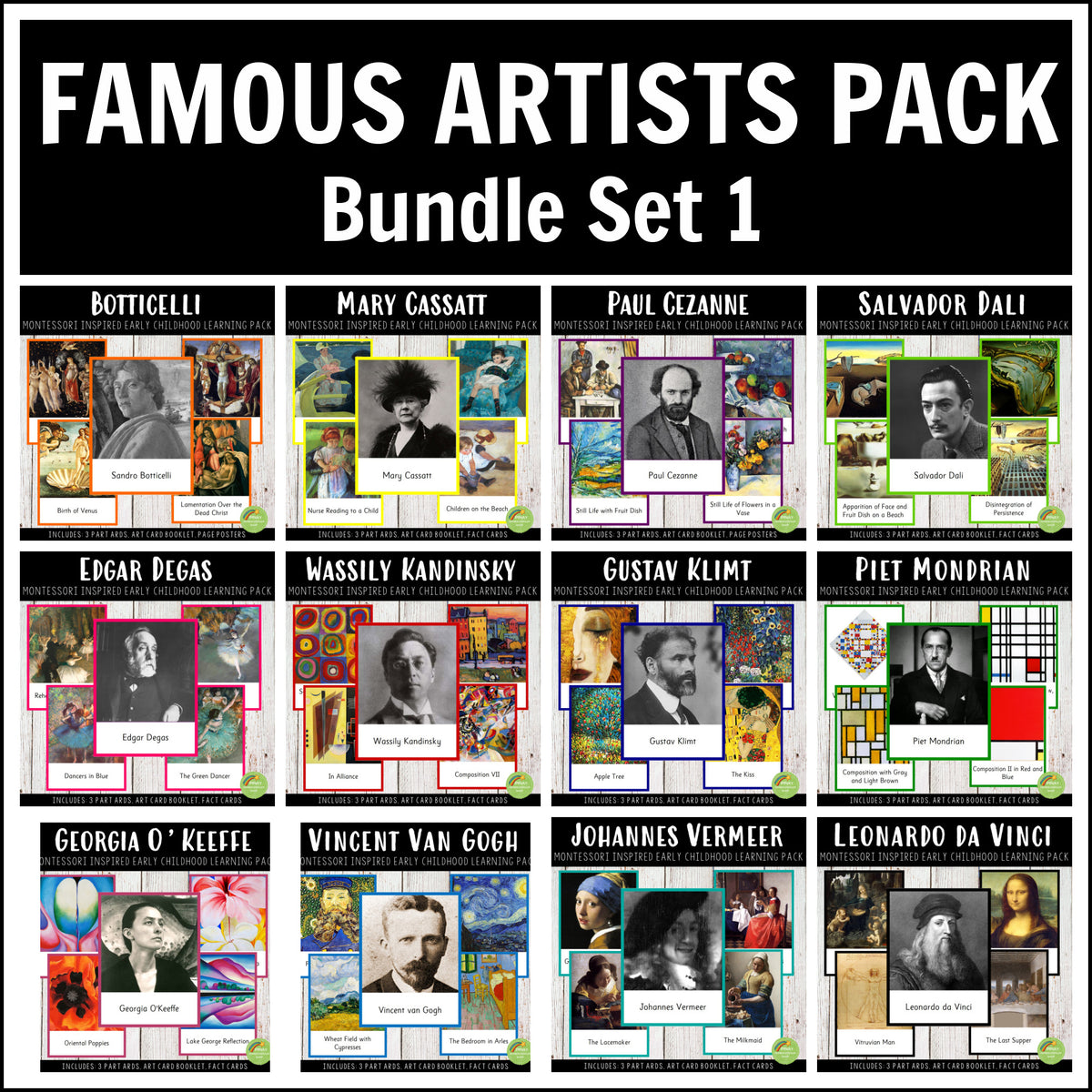 Montessori Famous Artists Bundle Set 1 – Pinay Homeschooler Shop