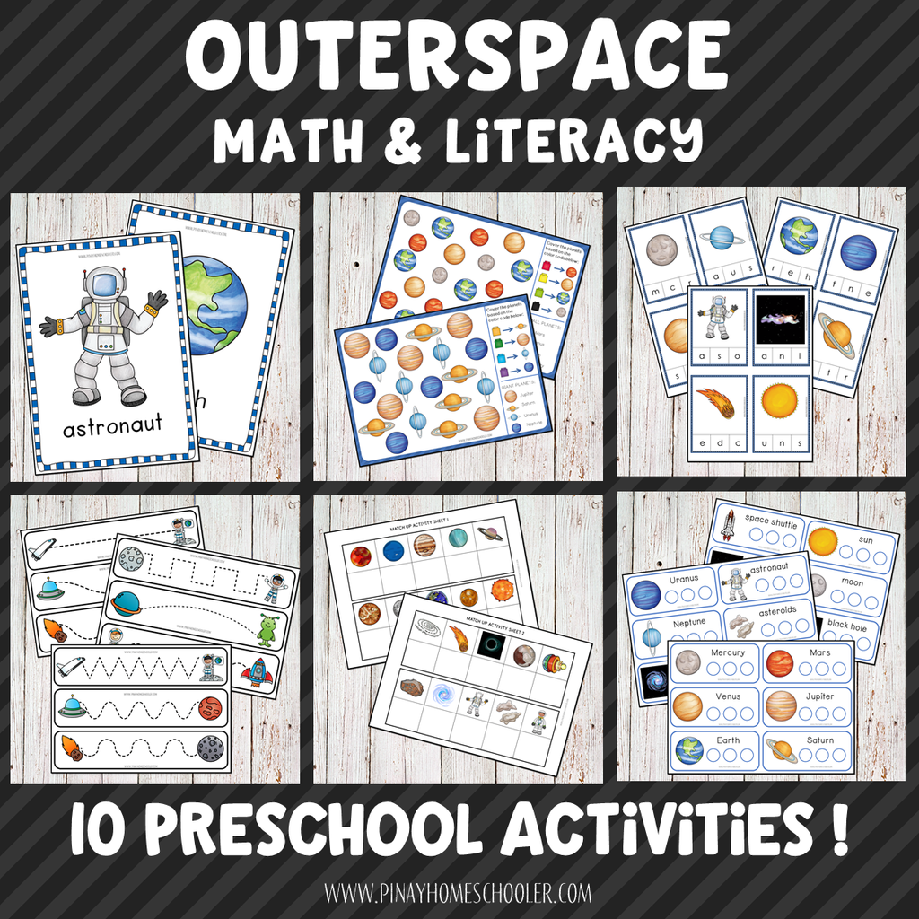 Space And Solar System Preschool And Kindergarten Mini Unit Activities Pinay Homeschooler Shop