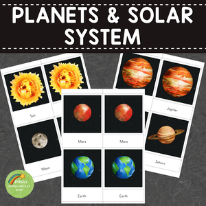 Planets and Solar System Montessori 3 Part Cards and Facts – Pinay ...