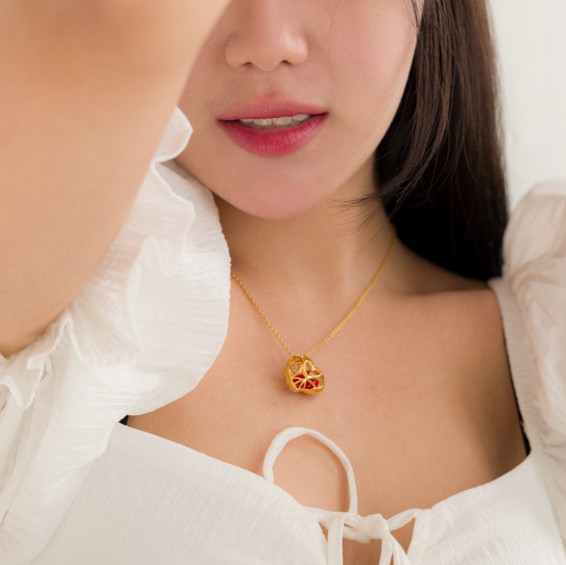 lotus heart saga seed necklace