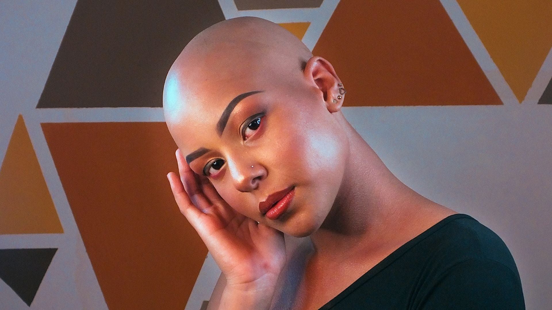 Woman without hair