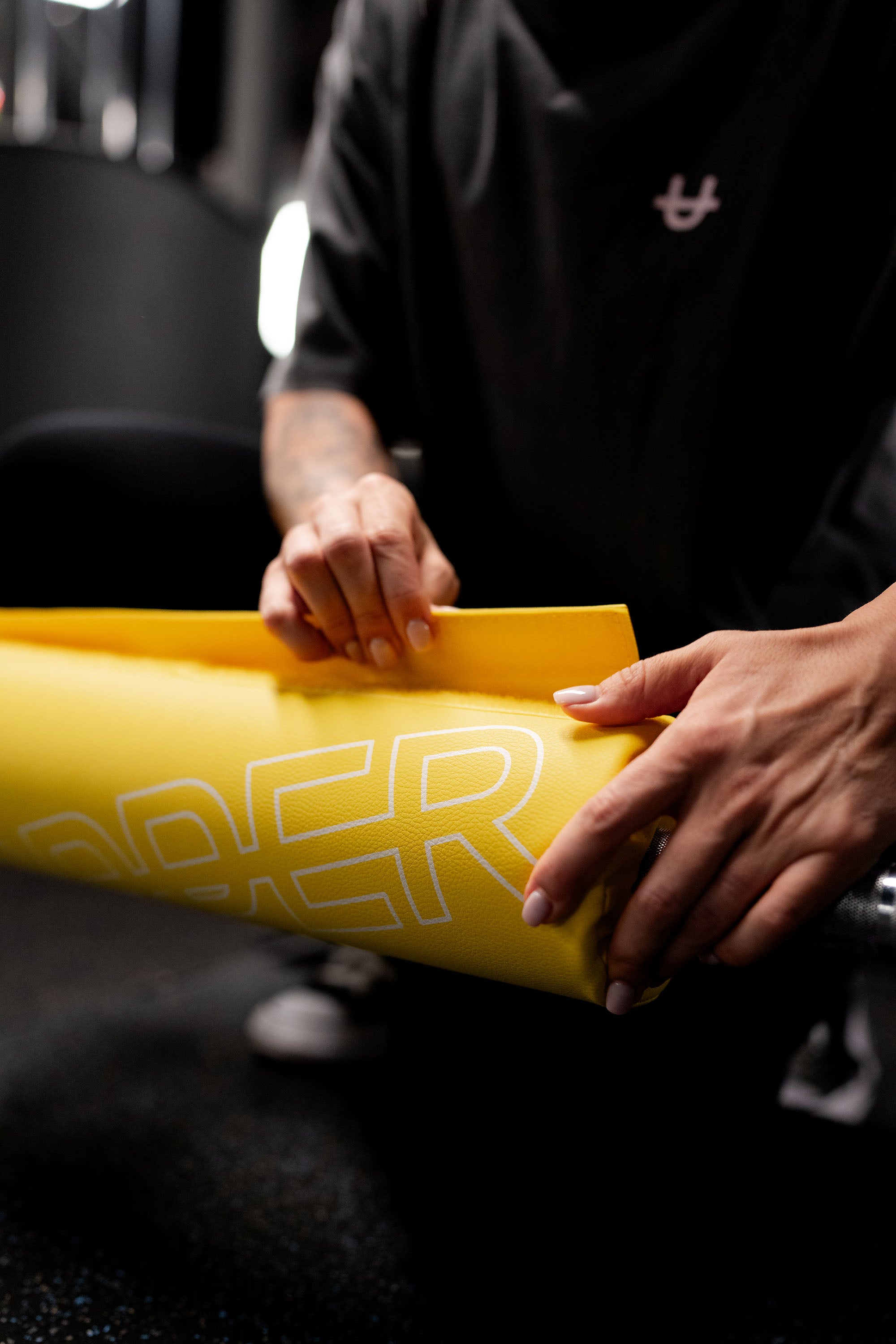 uppper barbell pad yellow