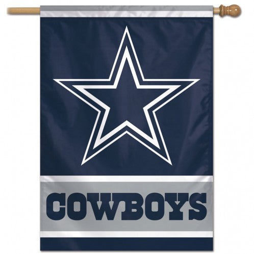 Dallas Cowboys vs Chicago Bears House Divided Flag Banner 28x40&