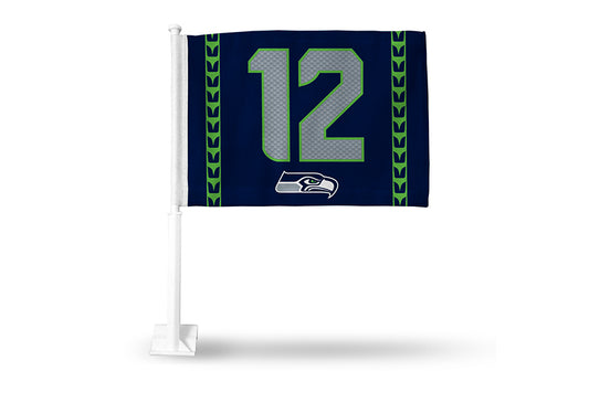 11x15 Seattle Seahawks Jersey 12 Car Flag
