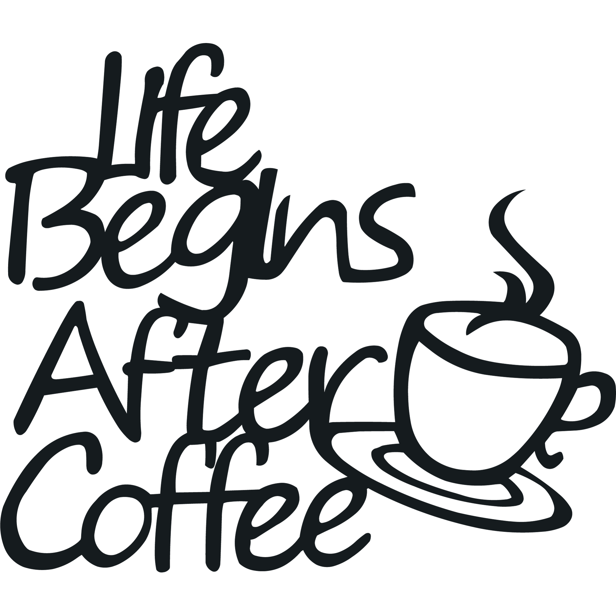 Download Life Begins After Coffee - Wall Art Sign | eBay