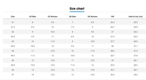 Bontrager cycling 2025 shoes size chart