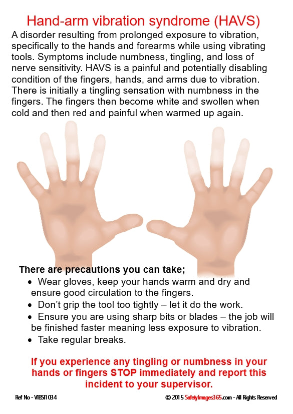 Vibration - HAVS Safety Poster. Precautions you can take ...