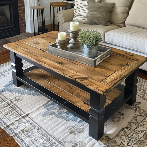 a farmhouse style coffee table